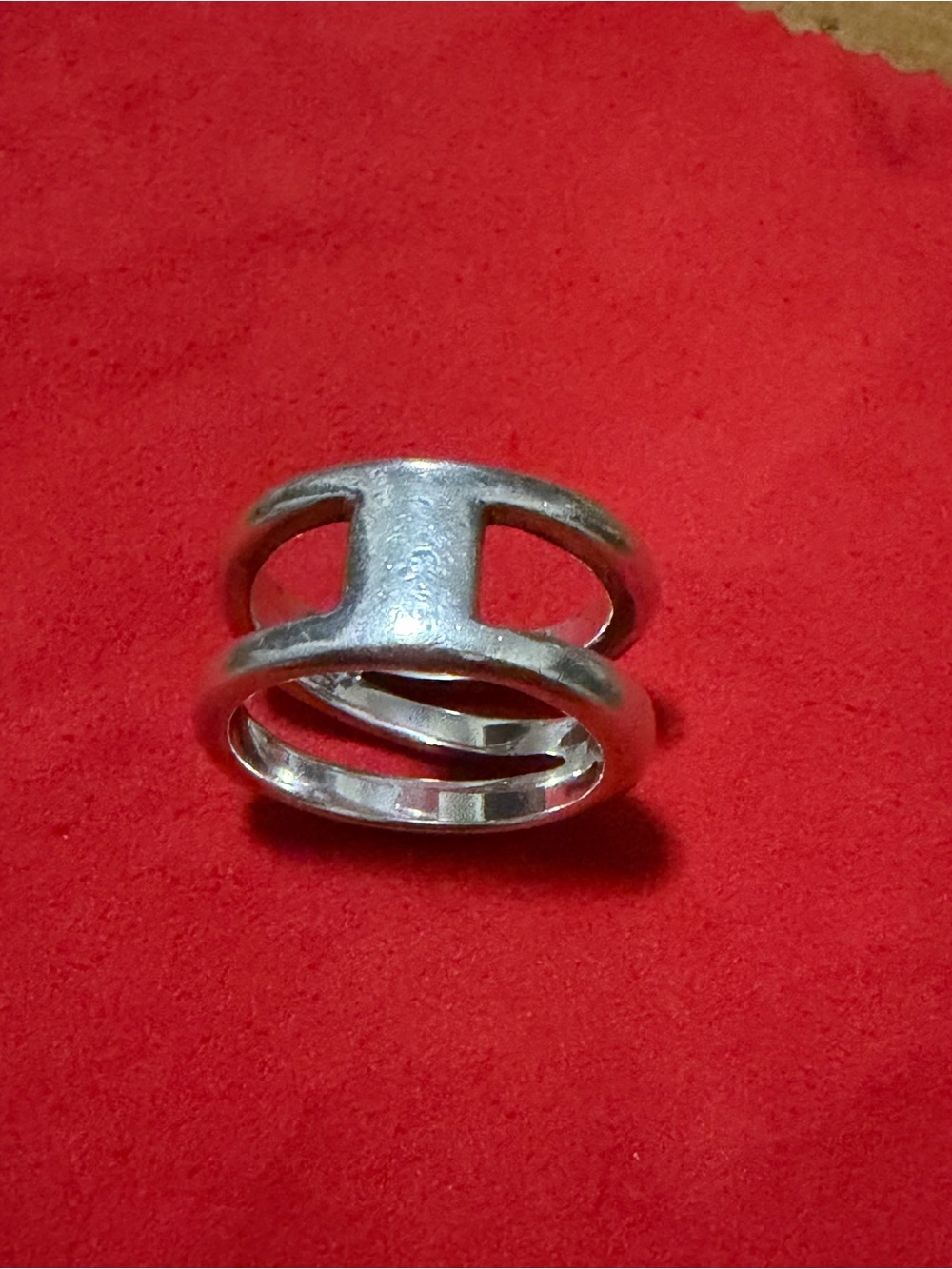 Tiffany & Co. Sterling Silver Triple-Band Open Ring - Silver - Size 7/7.5 - Picture 2 of 5